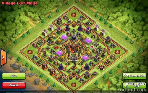 clash of clans town hall layout.